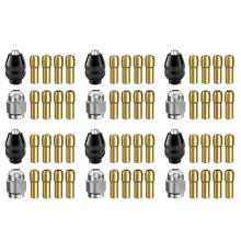 60x Drill Chuck Collet Set for ,1/32inch to 1/8inch Replacement 4486 Keyless Bit with Rotary Drill Nut Set