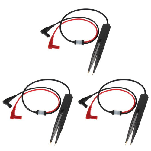 3X SMD SMT Chip Test Clip Multimeter Probe Tweezers for Capacitance Inductance Resistor Measurement Multi-Use Test Tool
