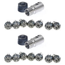 2Set C25 ER20 14mm +7 Stuks 3 -12mm Spantang Motoras Verlengstang Spindel Spantang Draaibank Gereedschapshouder