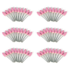 60Pcs Abrasive Mounted Stone for Accessories Grinding Stone Wheel for Rotary Tools Bullet-Shape
