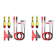 12-Teiliges Multimeter-Untersuchungskabel-Kit mit Krokodilklemmen, Drahtstechsonden-Clip für Multimeter-Voltmeter