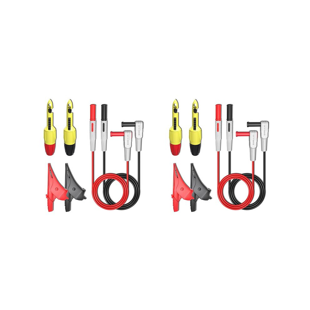 12Pcs Multimeter Examination Leads Kit With Alligator Clips, Wire Piercing Probes Clip For Multimeter Voltmeter 4712527874588