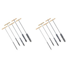 10x Drill Hole Brush Set 8/12/16/20/25mm Cleaning Brush Stainless Steel Hole Brushes Cleaning Brush for Hammer Drills