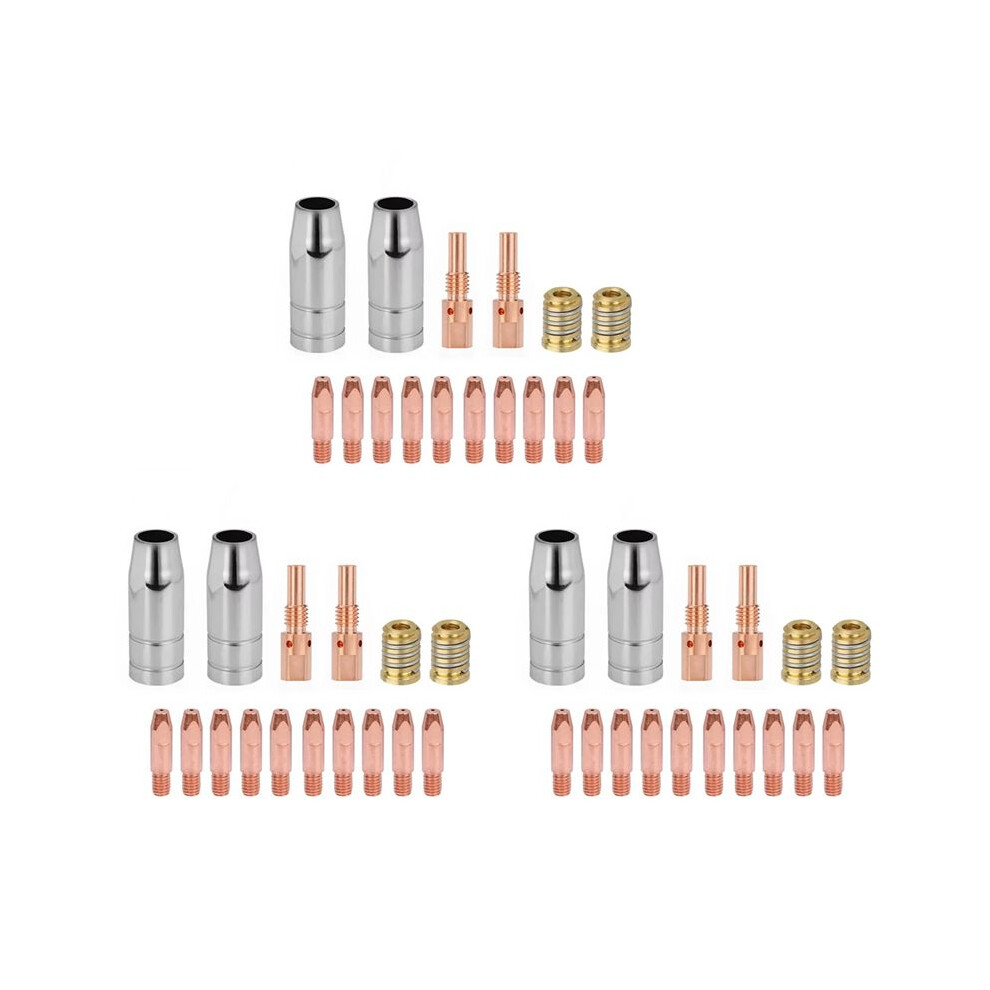 48Pcs 25Ak Welding Torch Accessories Consumables 0.8Mm Mig Torch Gas Nozzle Tip Holder Of 25Ak Mig/Mag 6031015886390