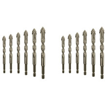 12X Four-Flute Sawtooth Eccentric Drill Bit, Multifunction Drill Bit Set, High Hardness Skewed Eccentric Drill Bits