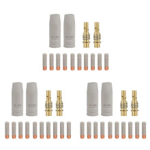 New 15AK Coating Protection Nozzle1.2MM Non-Stick Welding Slag European Airless Gas Protection Protective Sleeve 42Pcs