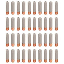 40pcs MB15AK Welding Nozzle Tips Coating Protect M6 Gas Nozzle Tip 1.0mm MIG Welding Tool Parts