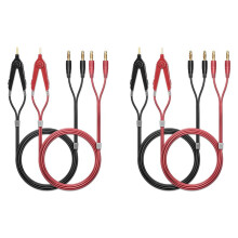 2X Terminali Cavi di Prova per Misuratori, Morsetti Kelvin, Cavi per Spine A Banana da 4 mm, Placcati In Oro