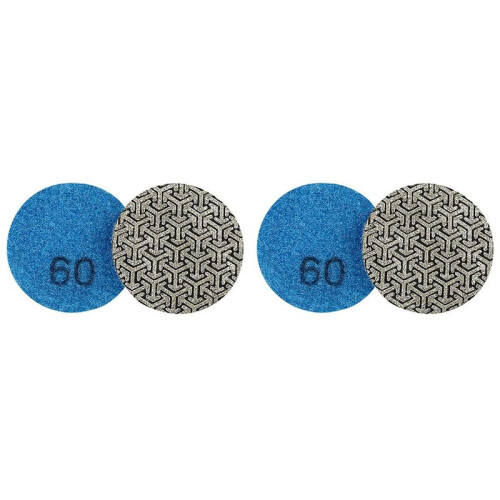2 Peça 2 Polegadas/50 mm Almofada de Polimento de Diamante Galvanizado Azulejo Vidro Metal Madeira Moagem Disco de Rebarbação P60