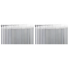 48 Pcs Round Burr - 3/32 Inch Shank Shape Jewelry Cutting Burs Lapidary Carving/Engraving Tools