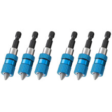 6PCS 60mm Drywall Screw Bits Setter Magnetic Bit Holder 1/4 Inch Hex Shank Driver Bits Adjustable Depth Screw Holder