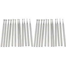 24 Pcs Open Mouth Cup Burr - 3/32In Shank Open Mouth Cup Shape Wire Rounder Bits Jewelry Setting Lapidary Making Bits