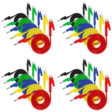 20PCS 4mm Multimeter Banana Plug to Alligator Clips Test Lead for Electrical Testing Wires and Alligator Clip Cable