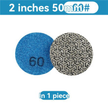 2 Piece 2Inch/50mm Electroplated Diamond Polishing Pad Tile Glass Metal Wood Grinding Deburring Disc P60