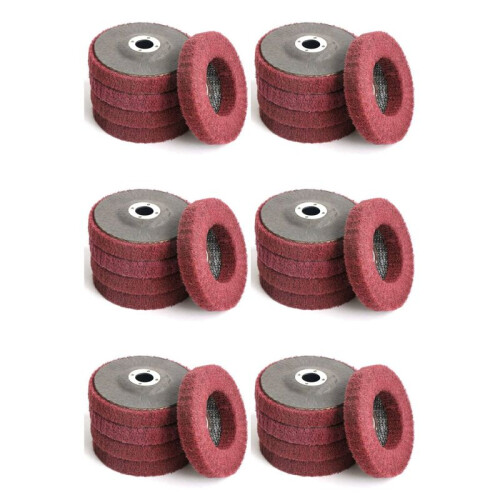30 Peças Disco de Polimento de Fibra de Nylon de 4 Polegadas, Roda de Polimento, Disco de Polimento para Rebarbadora