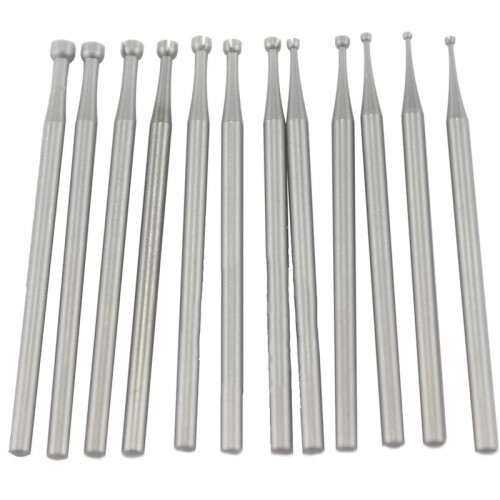 24 Pcs Open Mouth Cup Burr - 3/32In Shank Open Mouth Cup Shape Wire Rounder Bits Jewelry Setting Lapidary Making Bits 1