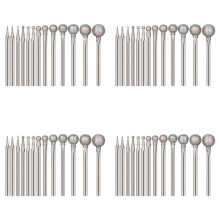 52-Teiliges Diamant-Schleifset in Kugelform mit Diamantbesatz, Steinschnitzset mit 3/32-Zoll-Dorn für Rotationswerkzeuge