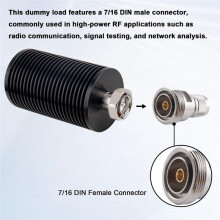 Carga Fictícia de RF de 100 W CC-6 GHz com Conector Macho DIN 7/16 para Comunicação de Rádio, Teste de Sinal e Análise de Rede