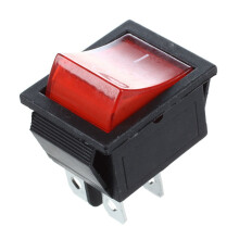 2 Pcs KCD4 DPST -OFF 4 Pin Rocker Boat 15A/20A AC 250V/125V with Toggle Bipolar OFF Red 3 Pin 20mm