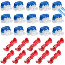 Cable Connectors Pack of 15 for Robotic Lawnmower,with 10 Connection Clamps,Connection Clamps for Robotic Lawnmowers