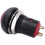 2 Pcs -Off Latching Waterproof 12mm Push Button  SPST 2A IP67, Red & Black 3