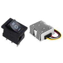 SPDT -OFF- 3 Position Snap in Boat Rocker 250V/6A 125V/10A with 12V TO 24V 15A 360W Converter