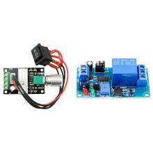 1 Pcs 6V 12V 24V 28V 3A 80W Motor Speed Controller & 1 Pcs 12V Delay Relay Turn / Delay Turn Off Module