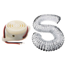 SFM-27  3-24V 12MA Industrial Continuous Sound Electronic Buzzer with 4Inch Ventilator Pipe 100mm Pvc Aluminum Tube