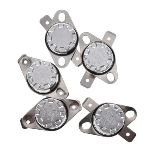 5Pcs KSD301 250V 10A Thermostat Temperature Control  with 10Pcs Micro-Roller Lever Arm Open Close Limit 1