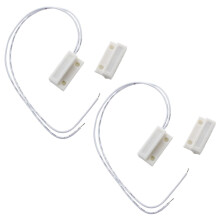 2X White Door Window Contacts Magnetic Reed Sensor