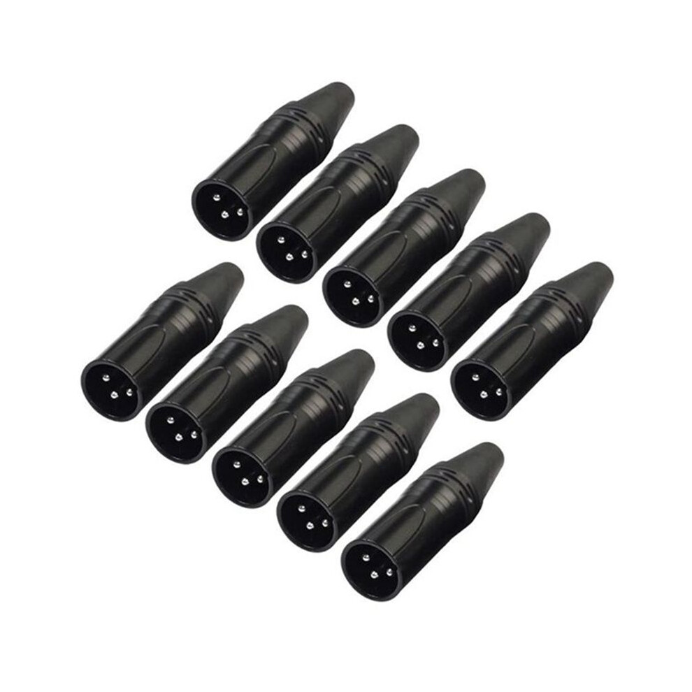 10Pcs Diy 3Pin Xlr Adapter Socket Xlr Aviation Connector Welding Microphone Cable Connector(Male) 6033321358042