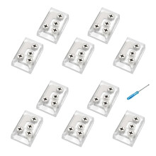 Conector de Canto LED 10 Unidades com Fixação Por Parafuso 24V / 5A 2P 8mm Conector LT para Faixa de LED COB de Cor Única IP20