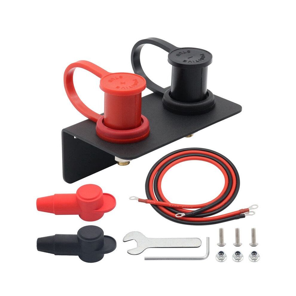 250A 48V Battery Jumper Post Panel External Battery Jumper Blocks For Atv Utv Rv Truck Battery Charging Post Kit 6033970300195