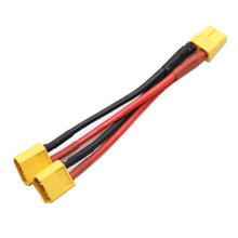 XT60 Parallell Batterikontakt 1 Hona Till 2 Hankabel Dubbel Förlängning Y Splitter 14AWG Silikontråd för RC-Batteri