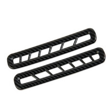 Garniture de Couvercle de Ventilation de Sortie de Climatiseur de Porte Intérieure de Voiture pour Mustang 2024, Accessoires Intérieurs en Fiber