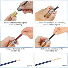 Wire Stripping and Twisting Tool,Electric Wire Stripper,Wire Twister Tool for Drill with 25PCS Wire Connectors Nuts