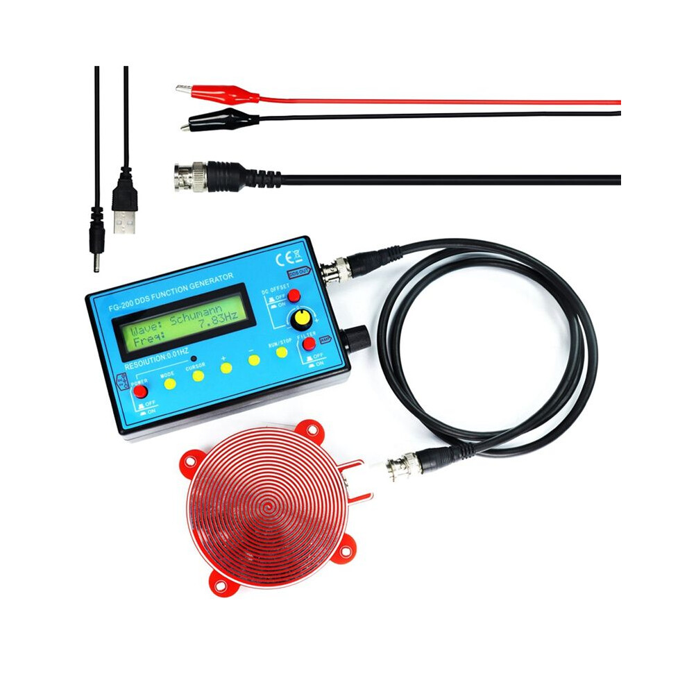 Fg-200 Dds Function Signal Generator Frequency Counter 0.01Hz - 500Khz Signal Source Sine+Square+Sawtooth Waveform 4711680903401