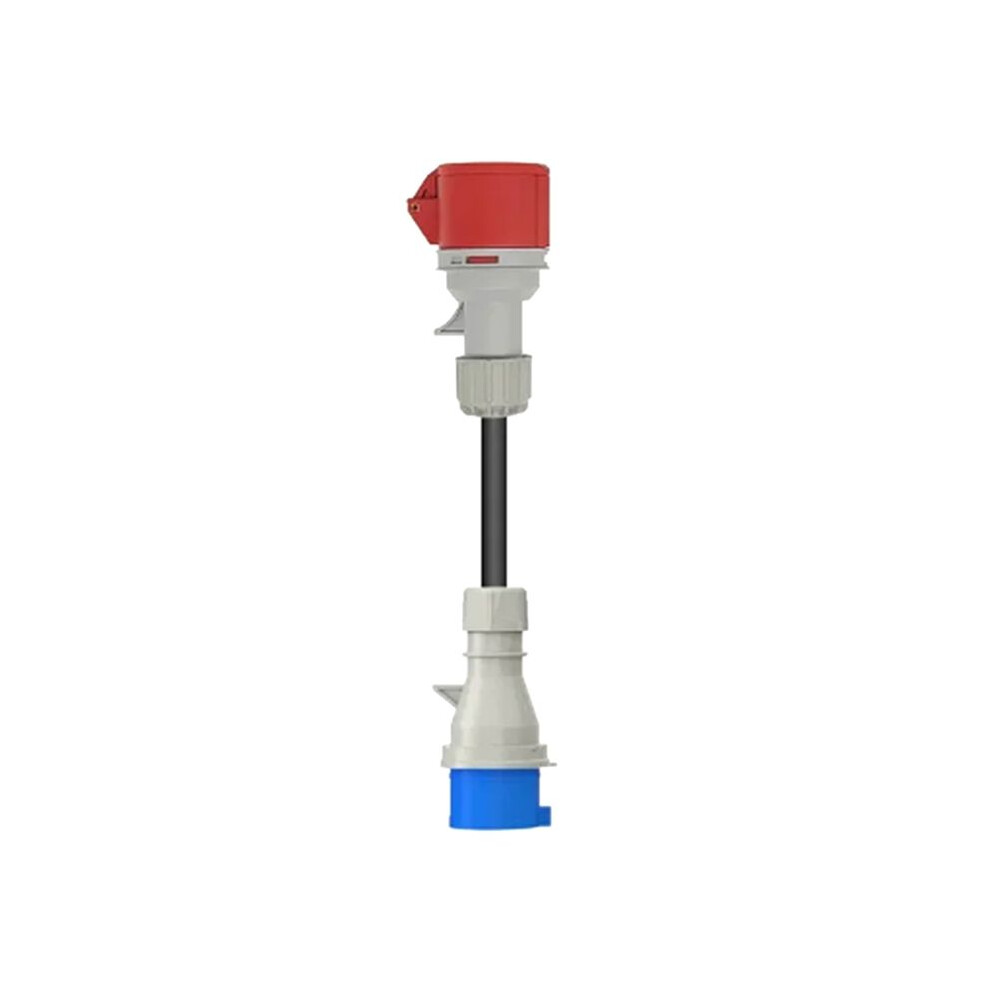 Ev Portable Charger Schuko Plug To Cee Power Female Plug Socket Adapter Cee Connect With 32A 3Phase Red 4711356367209