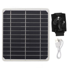 Kit de Panel Solar Resistente Al Agua, Cargador Solar Portátil de 20 W con 2 USB para Exteriores, Alimentado por Batería para Acampar con Estante de