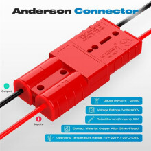 Złącze dla Anderson, Akumulator 50AMP 6-12 do Szybkiego Łączenia z Wtyczką Przeciwpyłową 12V-36V Odłącznik Wtyczki dla Anderson