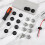 Conectores de Cabo Push-In de 100 Unidades, Botão de Conector Push-In de 3/8 Polegadas Braçadeiras de Cabo NM Push-In para Nocautes de 1/2 Polegada 2