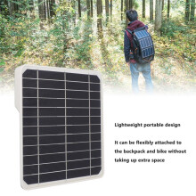 Waterproof Solar Panel Kit 20W Portable Solar Charger with 2 USB Outdoor Battery Powered for Camping with Mounting Rack