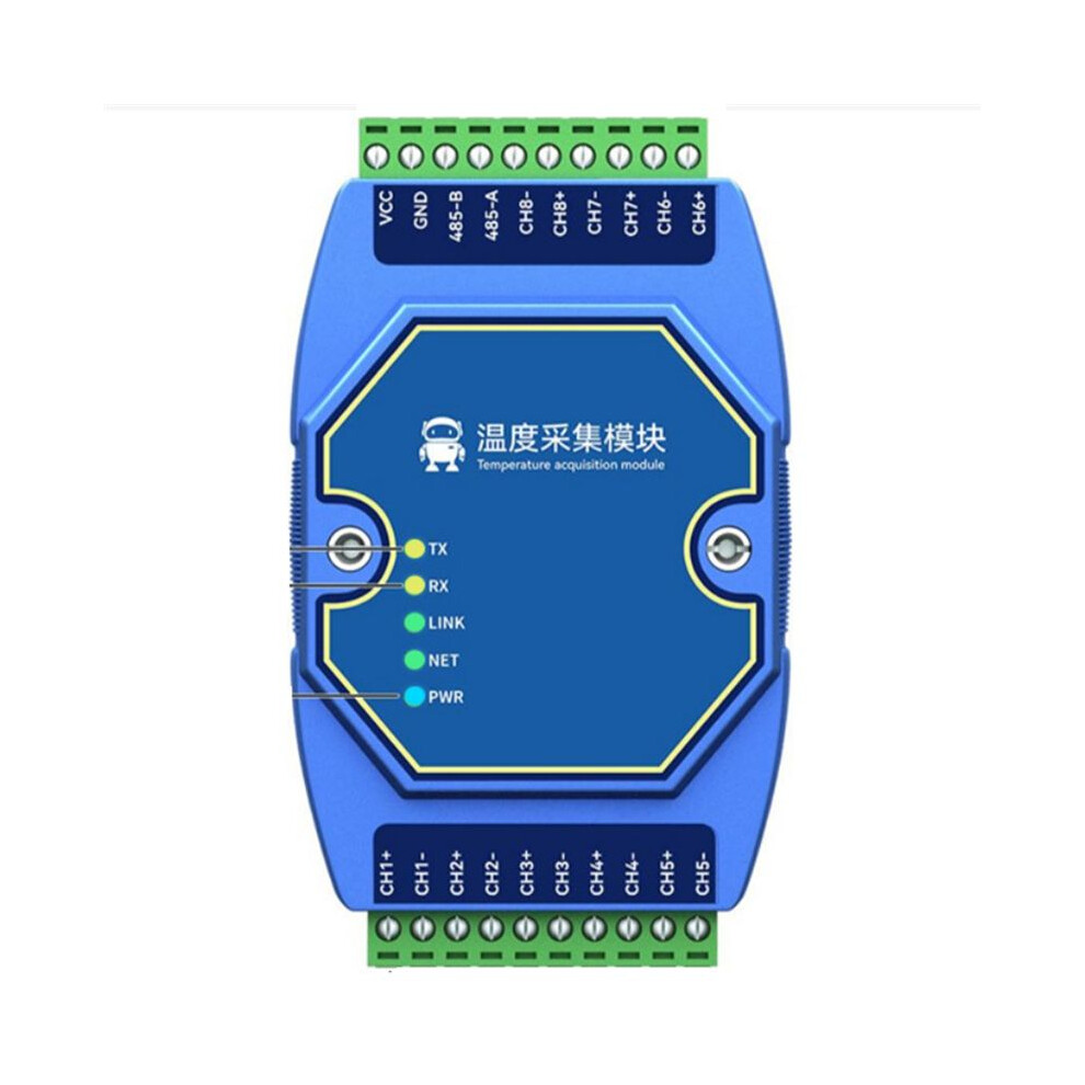 Temperature Acquisition Module 8 Way Modbus Rs485 Type K Thermocouple Input Gateway Watchdog Dns Industrial 4712344841121