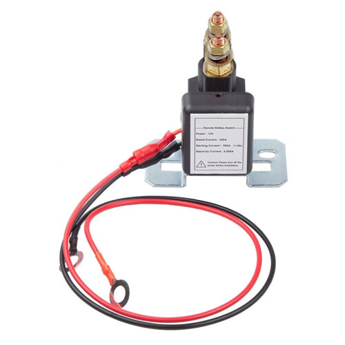 High Current Main Vehicle Battery Disconnect  Remote Cut-Off, Battery Isolator Kit, Voltage Sensitive Relay