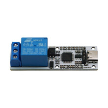 Relay Module 1 Channel USB to CH340 Serial Control Relay Module Optocoupler Protection TYPE-C Interface Module DSTUR-T10