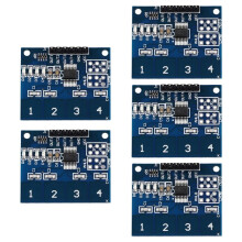 TTP224 Kapacitiv 4 Kanaler Touch  Modul 4 Key Induction IC 2,4V Till 5,5V Nivåtillståndsindikator Inbyggd Modul