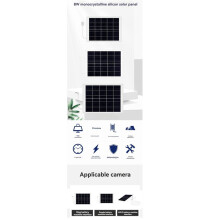 8W Solar Panel with Extension Cable IP65 Waterproof for Camera Security Camera Outdoor