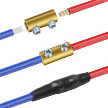 30-Teiliges Kabelverbinder-Muttern-Set mit 10 AWG-Messgerät, 60-A-Spleißkabelanschlussklemme, mit Schrauben und Schrumpfschlauch