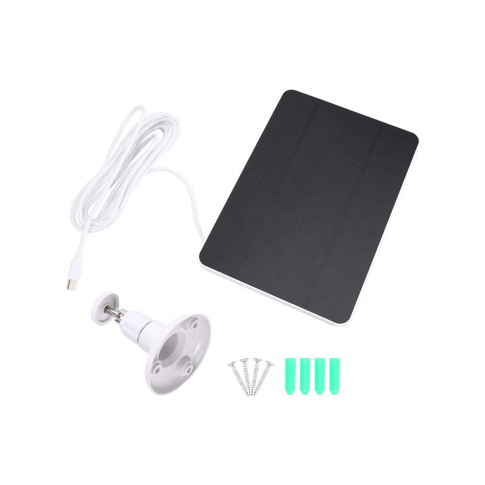 Waterproof 4W Solar Panel For Home Security Camera Solar Cells Powered Charger Type C White 6034085239196