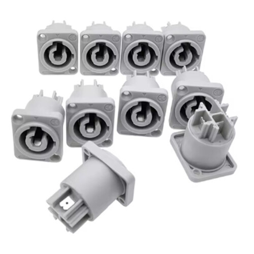 10PCS NAC3MPA-1 NAC3MPB-1 Power Speaker Panel Socket Gray-White Power 20A Stage LED Lighting Audio 3-Pin Socket,OutPut
